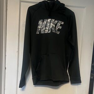 Nike Men's Black Camo Logo Hoodie